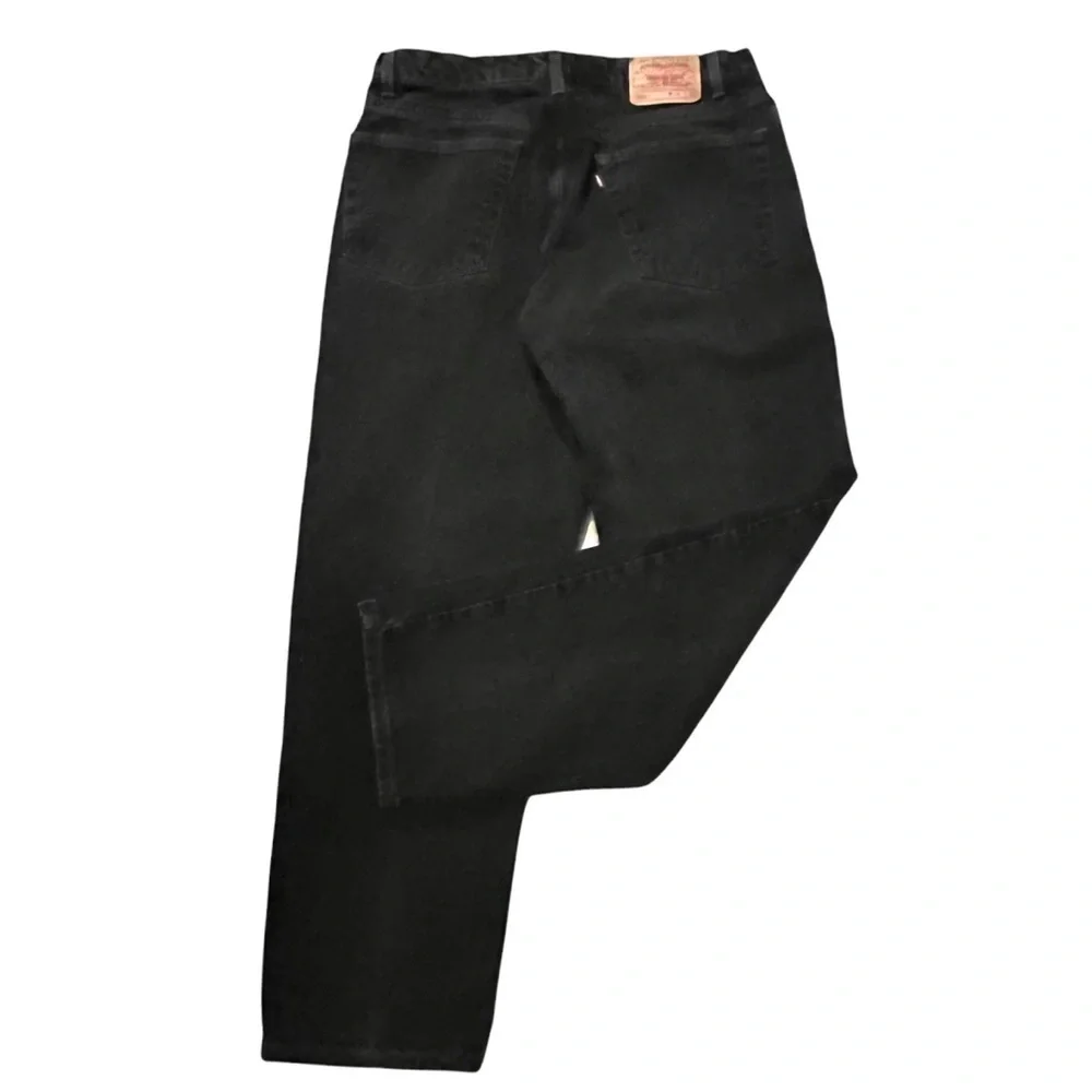 Levis 550 Jeans Relaxed fit Straight Leg Black 36 x 32 Vintage Y2K